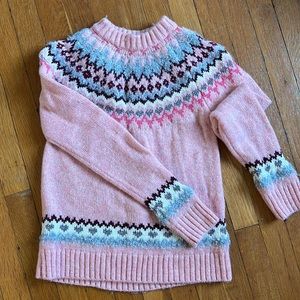 Crew Cuts pink sweater- size 8 like new